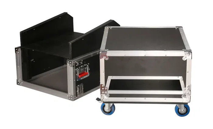 Gator Rack de transporte de madera para consola de audio 14U + 6U - Negro Gator Rack de transporte de madera para consola de audio 14U + 6U - Negro