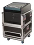 Gator Rack de transporte de madera para consola de audio 14U + 6U - Negro