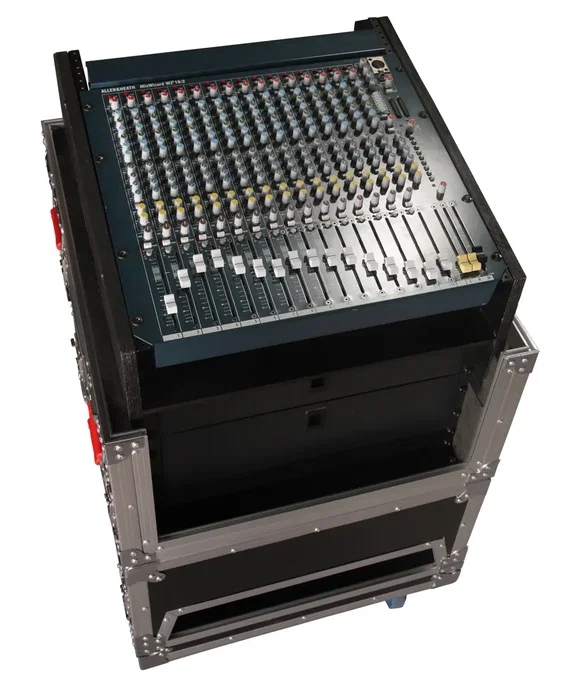 Gator Rack de transporte de madera para consola de audio 14U + 6U - Negro Gator Rack de transporte de madera para consola de audio 14U + 6U - Negro
