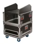 Gator Rack de transporte de madera para consola de audio 14U + 6U - Negro