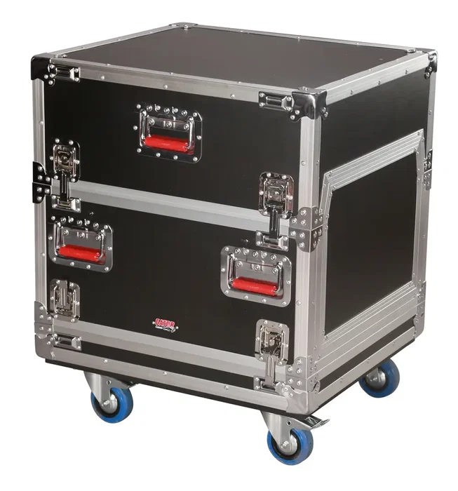 Gator Rack de transporte de madera para consola de audio 14U + 6U - Negro Gator Rack de transporte de madera para consola de audio 14U + 6U - Negro