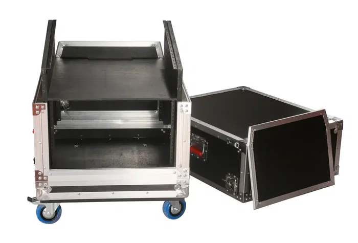 Gator Rack de transporte de madera para consola de audio 14U + 6U - Negro Gator Rack de transporte de madera para consola de audio 14U + 6U - Negro