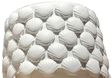 DKD Home Decor Jarrón de Gres Blanco con Conchas