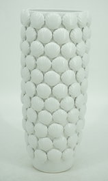 DKD Home Decor Jarrón de Gres Blanco con Conchas