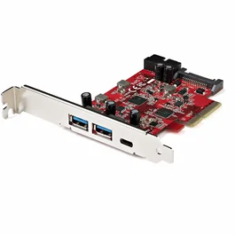Startech Tarjeta PCIe de 5 Puertos USB 3.1 Gen2 10Gbps con Puerto USB-C y 2 Puertos USB-A