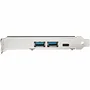 Startech PEXUSB312A1C1H Tarjeta PCIe USB 3.2 Gen 2 de 5 Puertos (2x USB-A + 1x USB-C 10 Gbps + 2 Puertos Internos) con Alimentación SATA - Compatible con Perfil Bajo