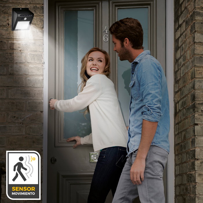 Aktive Aplique de luz solar 20 LED con sensor de movimiento