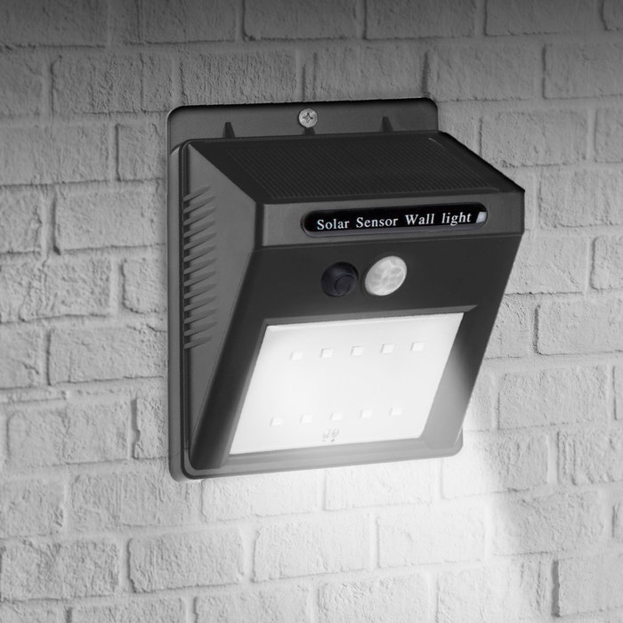 Aktive Aplique de luz solar 20 LED con sensor de movimiento