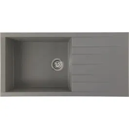 Stradour CUBE Fregadero de Construcción en SMC Concrete Grey, 1 Seno, Dimensiones 100x50 cm, Vaciado Manual