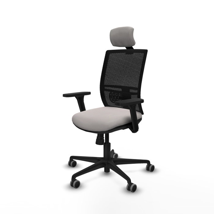 PIQUERAS Y CRESPO Silla de oficina Yunquera con mecanismo Sincro, Blanco y Negro PIQUERAS Y CRESPO Silla de oficina Yunquera con mecanismo Sincro, Blanco y Negro