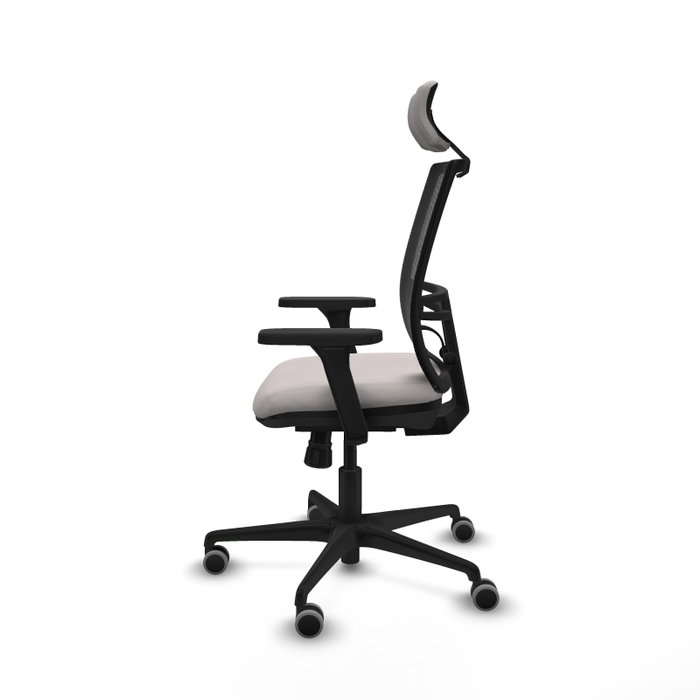 PIQUERAS Y CRESPO Silla de oficina Yunquera con mecanismo Sincro, Blanco y Negro PIQUERAS Y CRESPO Silla de oficina Yunquera con mecanismo Sincro, Blanco y Negro