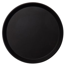 CAMBRO Bandeja Camtread de fibra de vidrio redonda antideslizante, pack de 3 unidades, 40,5 cm Ø, Negro