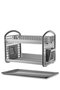 Hermia CFTKTLBLS Escurreplatos de Plástico Antracita 30x45x35 cm Organizador de Cocina