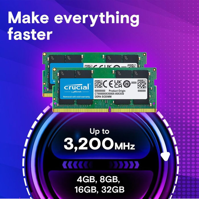 Crucial CT2K16G4SFRA32A Kit de Memoria 32 GB (2 x 16 GB) DDR4 3200 MHz SO-DIMM