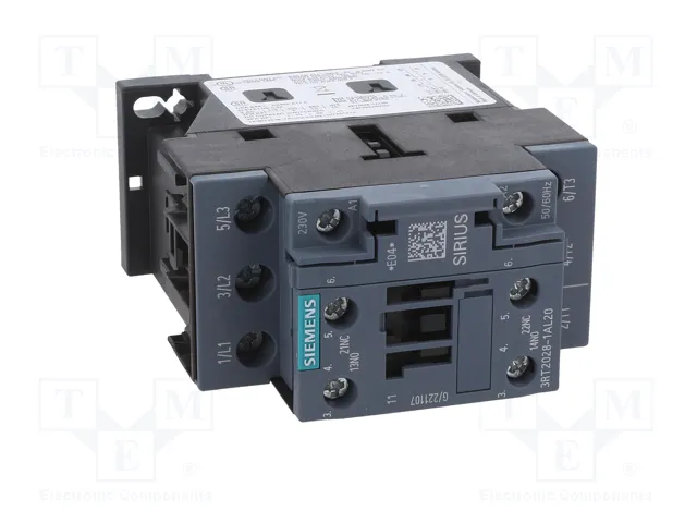 SIEMENS 3RT20 Contactor 3-polar 38A 230V AC