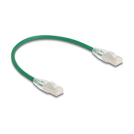 DeLOCK Cable de red RJ45 Cat.6A U/FTP Slim 0,3 m verde