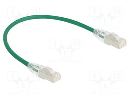 DeLOCK Cable de red Cat.6A U/FTP Slim 0,3 m Verde