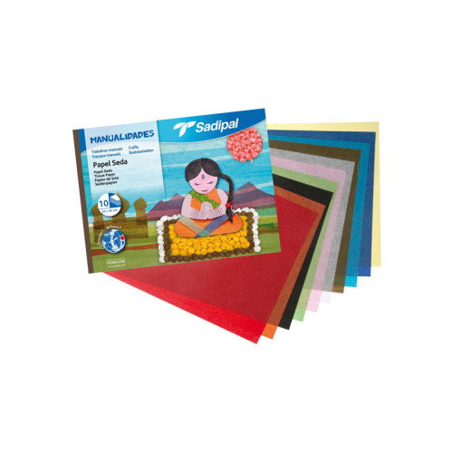 Sadipal Bloc de Papel Seda para Manualidades Colores Surtidos 32x24cm
