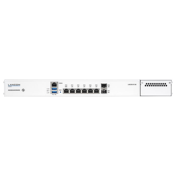 LANCOM UF-360 Firewall Unificado, 11.6 Gbit/s, 2.2 Gbit/s VPN, 6 Puertos Gigabit Ethernet, Montaje en Rack LANCOM UF-360 Firewall Unificado, 11.6 Gbit/s, 2.2 Gbit/s VPN, 6 Puertos Gigabit Ethernet, Montaje en Rack
