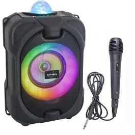 Inovalley DANCE CUBE 44 Altavoz Luminoso Bluetooth para Karaoke - 150W - Micrófono con Cable