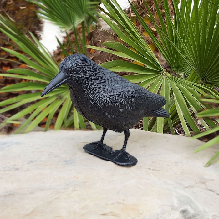 Edm Cuervo Ahuyenta Pájaros de Polipropileno para Jardín y Tejados, Negro, 36 x 13 x 18 cm