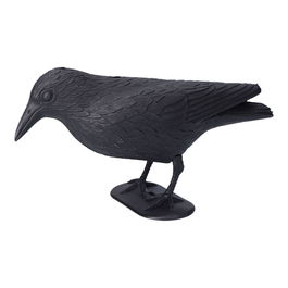 Edm Cuervo Ahuyenta Pájaros de Polipropileno para Jardín y Tejados, Negro, 36 x 13 x 18 cm