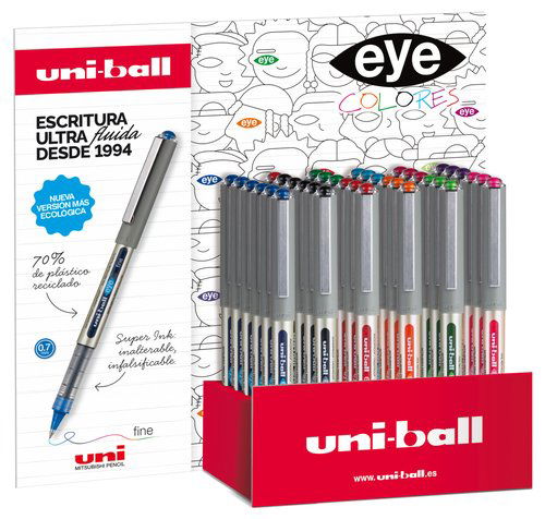 Roller T.Liq. Uni-Ball Eye Fine 0,7 (Ub-157E) Expositor De 36 (10 Col.) 5X Negro 6X Azul 4X Rojo 3X Verde 3X Azul Claro 3X Verde Claro 3X Violeta 3X Naranja 3X Rosa 3X Vino Roller T.Liq. Uni-Ball Eye Fine 0,7 (Ub-157E) Expositor De 36 (10 Col.) 5X Negro 6X Azul 4X Rojo 3X Verde 3X Azul Claro 3X Verde Claro 3X Violeta 3X Naranja 3X Rosa 3X Vino