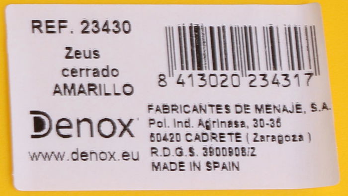 Denox Cubo Basura Reciclaje 65L Cerrado Amarillo 29 cm Ancho x 67 cm Alto x 59 cm Largo (2 Unidades)