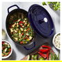 Staub La Cocotte 40510-288-0 Olla Ovalada de Hierro Fundido 29cm 4.2L Azul para Inducción