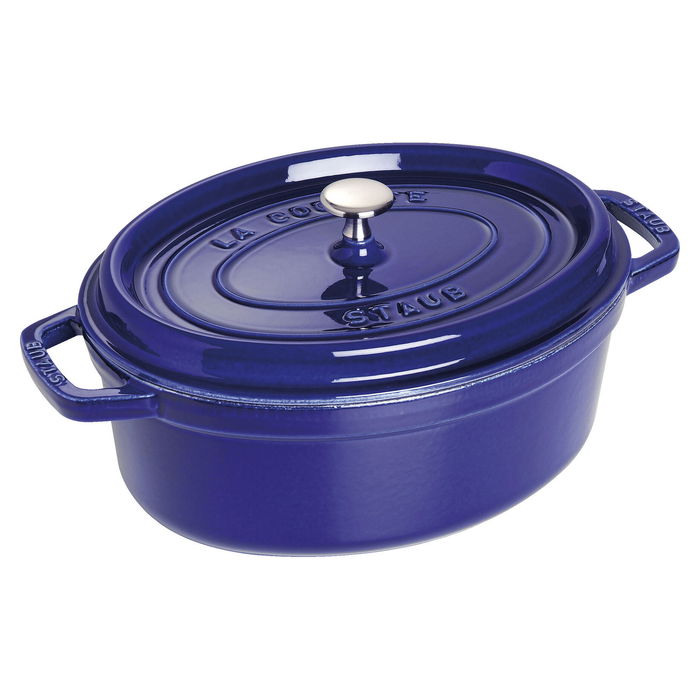 Staub La Cocotte 40510-288-0 Olla Ovalada de Hierro Fundido 29cm 4.2L Azul para Inducción