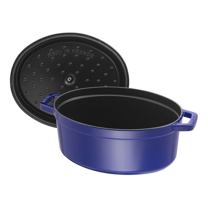 Staub La Cocotte 40510-288-0 Olla Ovalada de Hierro Fundido 29cm 4.2L Azul para Inducción