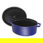 Staub La Cocotte 40510-288-0 Olla Ovalada de Hierro Fundido 29cm 4.2L Azul para Inducción