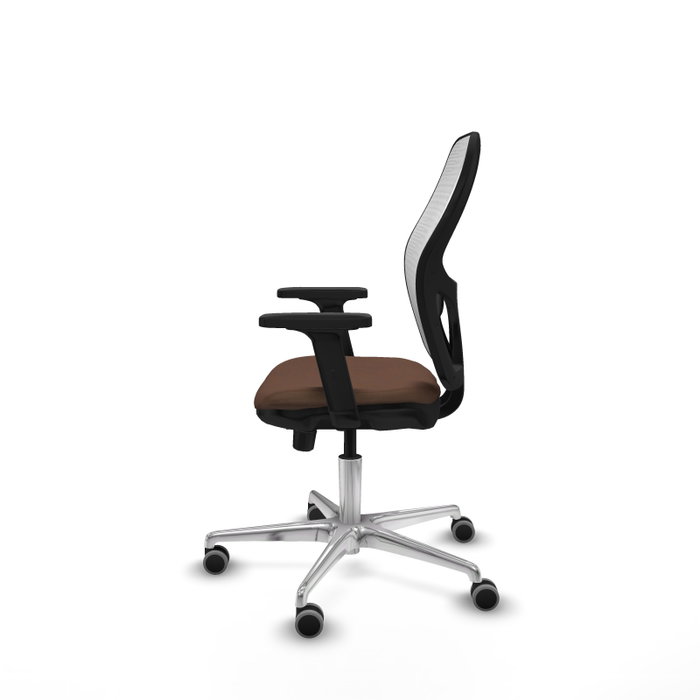 PIQUERAS Y CRESPO Silla de oficina Jorquera con mecanismo Sincro/Traslack Marrón y Blanco