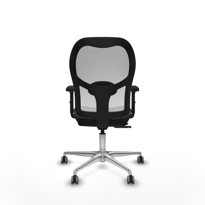 PIQUERAS Y CRESPO Silla de oficina Jorquera con mecanismo Sincro/Traslack Marrón y Blanco