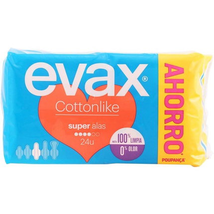 Evax COTTONLIKE compresas normal con alas 32 u
