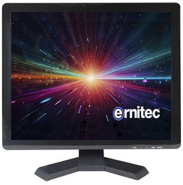 Ernitec Monitor de vigilancia 17" HD 1280x1024 formato 5:4, 24/7, 2x BNC entrada + 1 BNC salida, HDMI, VGA, altavoces