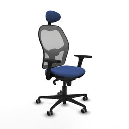 PIQUERAS Y CRESPO Silla de oficina Jorquera Azul Marino y Gris
