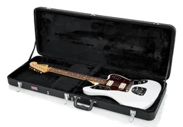 Gator Estuche rígido de madera para guitarras de estilo Jaguar - Negro