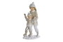 DKD Home Decor Figura Navidad Moderna Gris Blanco 8 x 20.5 x 10.5 cm (2 Unidades)