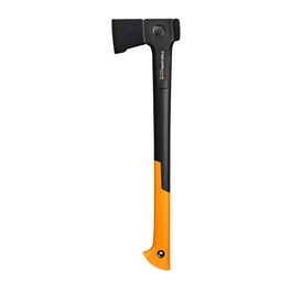 Fiskars Hacha X-series X24, Hacha de un solo filo, Negro y Amarillo, 600 mm