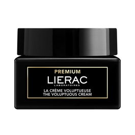 LIERAC PREMIUM crema voluptuosa - Crema Facial Antiarrugas y Antiedad, Tratamiento Reafirmante e Hidratante con Manteca de Karité, 95% Ingredientes Naturales - 50 ml