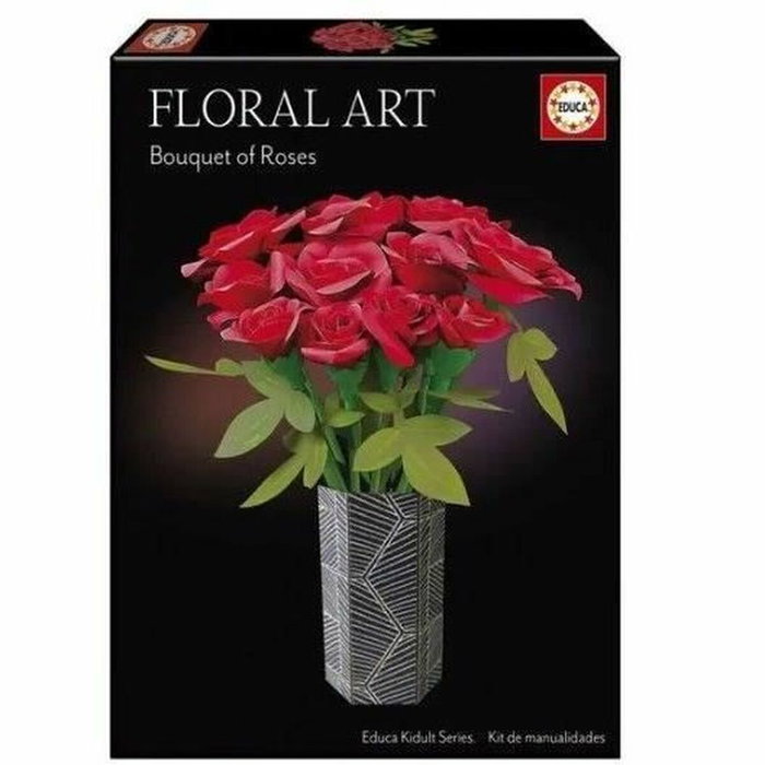 EDUCA Kit Ramo de Rosas Arte Floral con Rosas de Papel Rojas