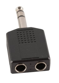 Adaptador Dual Jack Mono 1/4" Hembra X 2 - Jack Stereo 1/4"