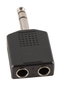 Adaptador Dual Jack Mono 1/4" Hembra X 2 - Jack Stereo 1/4"