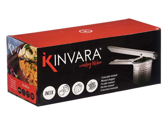 KINVARA Triturador Manual Acero Plata KINVARA Triturador Manual Acero Plata