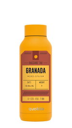 QUOKKA Botella Termo 510ml Amber Yellow con Etiqueta Custom Granada - Térmica, Acero Inoxidable