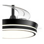 Cristalrecord Ventilador de techo LED 3 aspas retráctiles 890 cm 39 W 4290 lm negro regulable CCT mando distancia