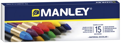 Manley Ceras de Colores Surtidos 60mm Estuche de 15 Unidades Manley Ceras de Colores Surtidos 60mm Estuche de 15 Unidades