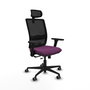 PIQUERAS Y CRESPO Silla de oficina Haches con mecanismo Sincro/Traslack, Morado y Negro