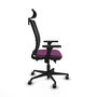 PIQUERAS Y CRESPO Silla de oficina Haches con mecanismo Sincro/Traslack, Morado y Negro